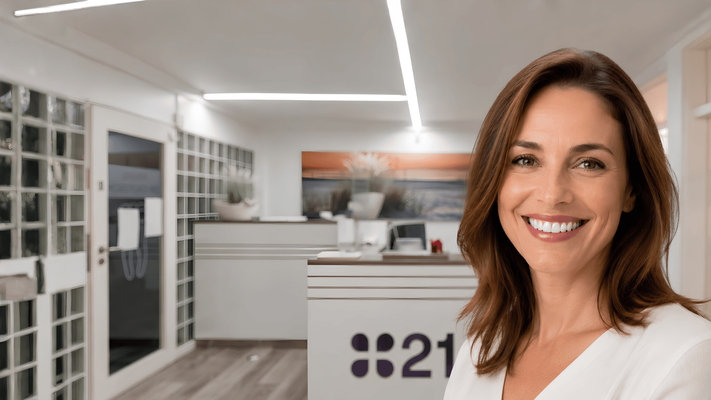 happy woman smiling